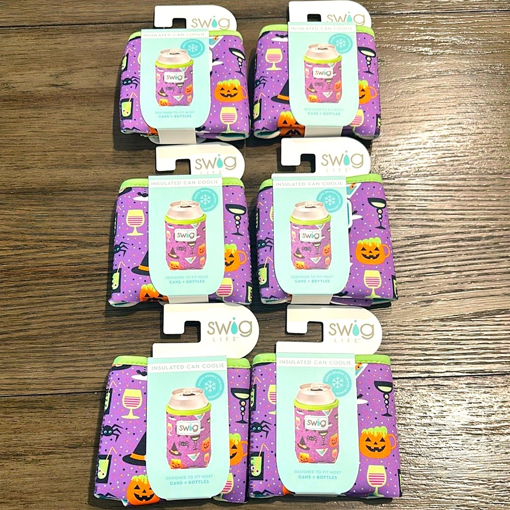 Swig Can Cooler with pocket set of 6